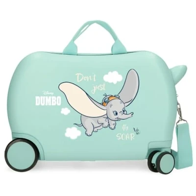 Immagine di Disney Valigia per bambini rigida Chiusura a combinazione Laterale 4 ruote Bagagli Mano è realizzato in ABS, un materiale rigido e leggero., Dumbo,