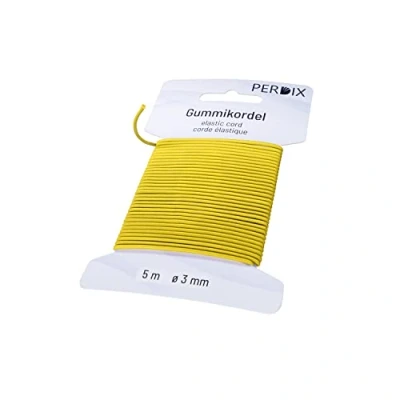 Immagine di perdix corda elastica 3 mm, 5 m giallo, elastico per Braccialetti, Cucito, tenda, zaino, giardino, gioielli, cordone, cappelli