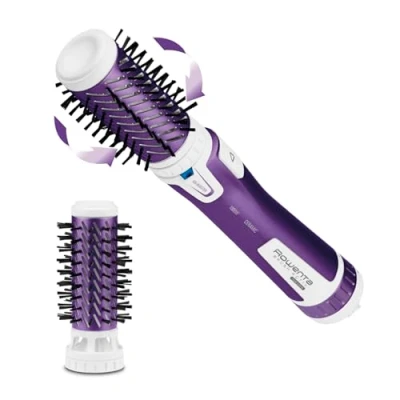 Immagine di Rowenta CF9530 Brush Activ Volume&amp;Shine Spazzola Rotante e Asciugante per Volume, 1000 W, Capelli Corti Lunghi, Styler con 2 Spazzole in Ceramica, Doppio Generatore di Ioni Lucenti