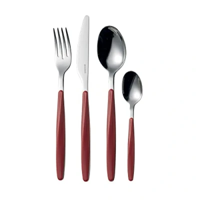 Immagine di Guzzini Set 24 Posate My Fusion, Rosso, 16.8 x 7.5 h25.5 cm