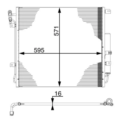 Immagine di MAHLE ORIGINAL AC 759 000S Condensatore con essiccatore 16 10,15 595, 596 LAND ROVER: Discovery 3