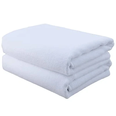 Immagine di Polyte asciugamano in microfibra anti pelucchi per capelli ad asciugatura rapida 50 x 101 cm 2 pezzi (Bianco)