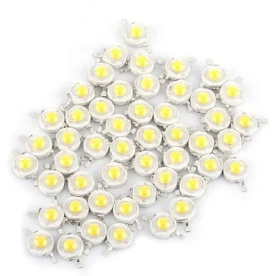 Immagine di Zerodis 100 Pz Chip ad Alta Potenza LED, 1W Super Bright SMD Emettitore di Luce Componenti Lampadina a diodi Apparecchi Illuminazione LED per Proiettore Spotlight(White 6000k)