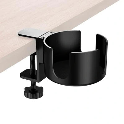 Immagine di Portabicchieri Clip Acqua Bevande Portabevande, Universali Tavolo Supporto di Tazza Caffè in Acciaio Inox Multifunzione Titolare Design per Casa e Ufficio, 1 Pezzi