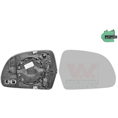 Immagine di VAN WEZEL 0334866U Vetro Specchio Retrovisore Dx AUDI: A4 B8 Avant, A3 Sportback, Hatchback, SKODA: Octavia 2 Combi, II Hatchback