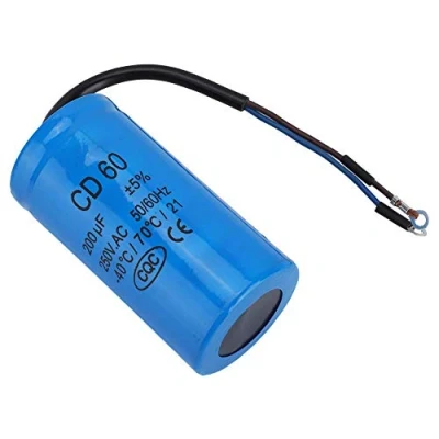 Immagine di CD60 condensatore 250V 200uf, per funzionamento a motore, tester condensatori di avviamento circolare, con cavo, condizionatori d&#039;aria, compressori e motori