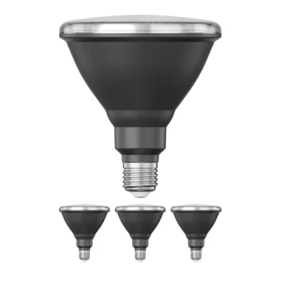 Immagine di ledscom.de 4 pezzi E27 lampadina LED, PAR38 collo corto, bianco (4200 K), 16,1 W, 1379lm, 45, specchio riflettore (argento)