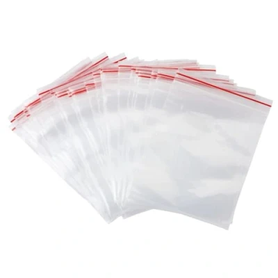 Immagine di Carehabi 100 sacchetti con zip, sacchetto zip richiudibili, trasparente cerniera, di plastica trasparente, trasparenti (6 x 8)