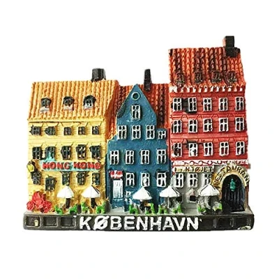 Immagine di Calamita per frigorifero 3D Copenaghen Danimarca, souvenir regalo, decorazione casa e cucina, magnete magnetico Danimarca