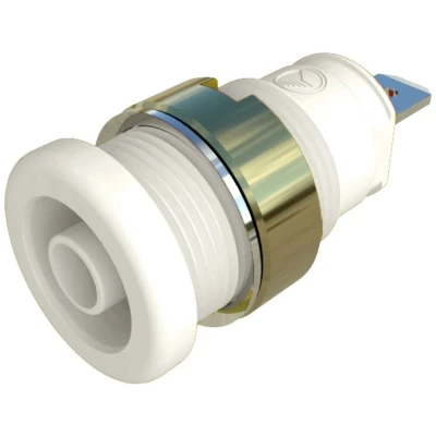 Immagine di SKS Hirschmann SEB 2610 F4,8 Presa di sicurezza da laboratorio verticale Ø perno: 4 mm Bianco 1 pz.
