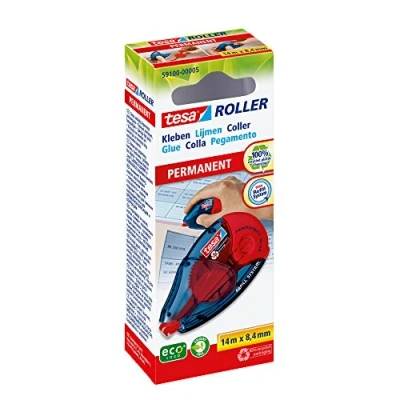 Immagine di tesa Roller Colla Permanente ecoLogo Rullo adesivo ricaricabile Applicazione precisa e veloce Design trasparente ed ecologico 14 m x 8,4 mm