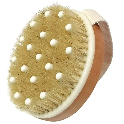 Immagine di Spazzola Scrub Corpo,Spazzola Per il corpo asciutta, Bagno, linfatico, Esfoliare, Stimolare la Circolazione Sanguigna