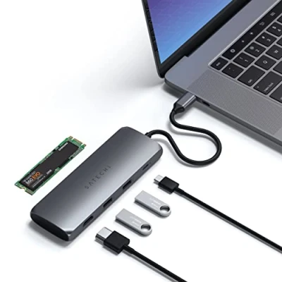Immagine di Satechi Hub USB C con slot per SSD Space Grey ST UCHSEM