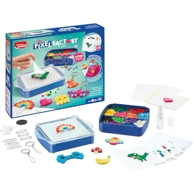 Immagine di Maped Creativ pixel Factory Kit completo per creazione di oggetti in perle d&#039;acqua stile art, modelli, quadrate, griglia e accessori attività manuale a partire