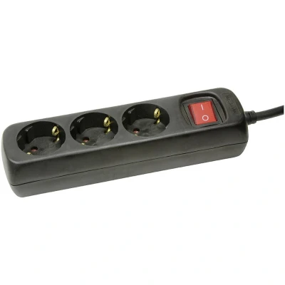Immagine di LogiLink LPS206B Multipresa con interruttore Nero Schuko 1 pz.