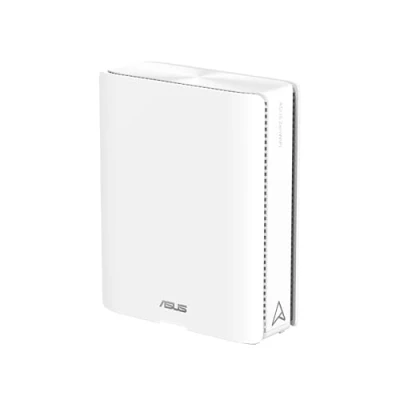 Immagine di ASUS ZenWiFi BQ16 White 1 Pack Sistema WiFi 7 quad band BE25000 (802.11be) in mesh, larghezza di banda 320 MHz e 4096 QAM, due porte 10G, WAN backup, sicurezza rete compatibile con AiMesh