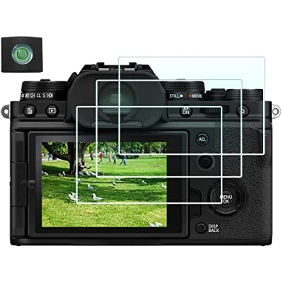 Immagine di HUIPUXIANG X T5 Pellicola Protettiva per Fuji Fujifilm XT5,[Confezione da 3] 0,3 mm Alta Definizione Durezza 9H LCD Ottico Cover in Vetro Premium (per accessori)