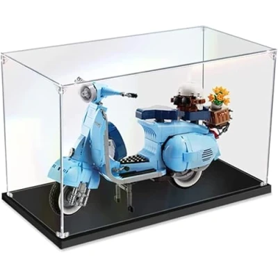 Immagine di Amario Plexiglass Teca per Lego 10298 Vespa 125 Modellino, Trasparente Vetrina in Acrilico Antipolvere Showcase Acrylic Display Case Non Incluso Set di Costruzioni