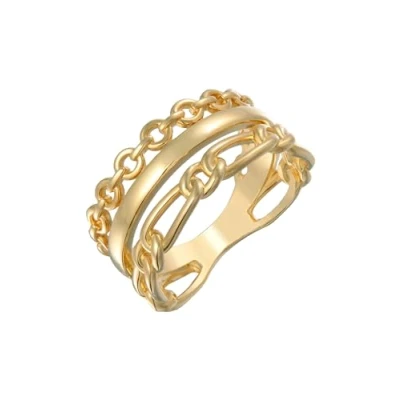 Immagine di Elli Anelli Donne Pila Maglie Set Colore Oro