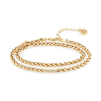 Immagine di Tommy Hilfiger Snake Bracciale goldcoloured/white, Donna, Taglia: One Size, Gold coloured/white