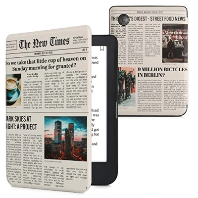 Immagine di kwmobile Custodia eReader Compatibile con Kobo Clara 2E Cover eBook Reader Flip Case multicolore/nero/sabbia Prima Pagina