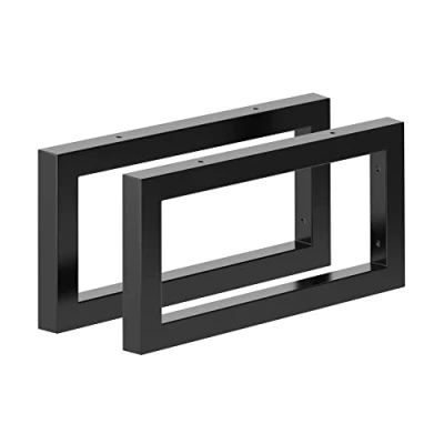 Immagine di Sossai® 2 consolle per lavabo in acciaio, 40 cm, colore: nero opaco