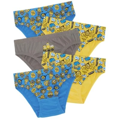 Immagine di MINIONS Confezione da cinque slip Cattivissimo Me in 100% cotone, Multicolore, 3 4 Years