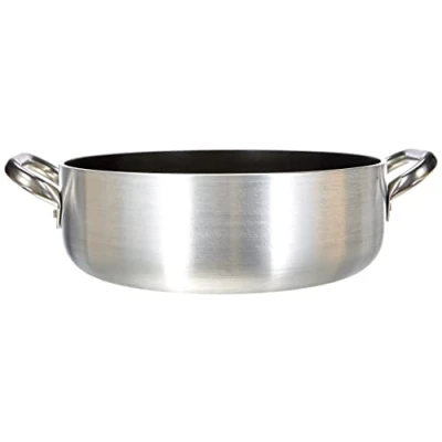 Immagine di Pentole Agnelli ALSA2106S28 Casseruola Bassa con Maniglie, Alluminio, Argento, 28 cm
