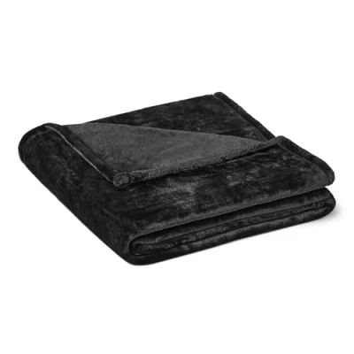 Immagine di Amazon Basics Coperta in Pile Morbida e Confortevole per Divano, 127 x 152 cm, Nero