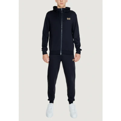 Immagine di EA7 Emporio Armani Tuta Uomo Core Identity in Cotone con Cappuccio 8NPV63PJVRZ 8058997877381 Nero Oro 208