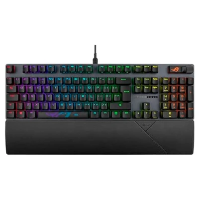 Immagine di ASUS ROG Strix Scope II tastiera meccanica, switch NX Snow, Tasti in ABS, Comandi Multifunzione e Riposo Polsi, AZERTY