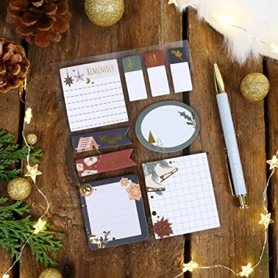 Immagine di Bullet Journal note adesive Ice Skates 9 diversi blocchi di per Natale da fare il tuo notebook set 2