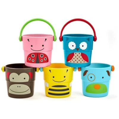 Immagine di Skip Hop Zoo Stack and Pour Buckets, 5 Count (Pack of 1)