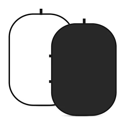 Immagine di NEEWER Fondali Chromakey, Schermo Nero e Bianco a Doppia Faccia, Sfondo Pieghevole Reversibile 2 in 1 per Fotografia, Giochi Streaming Live, 1,5m x 2m (Nero/Bianco)