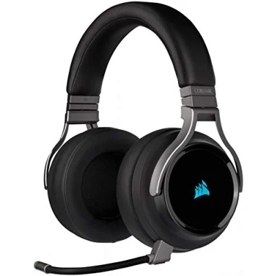 Immagine di CORSAIR VIRTUOSO RGB WIRELESS Cuffie da Gioco ad Alta Fedeltà Suono Surround 7.1 Microfono Unidirezionale Rimovibile Compatibile con iCUE PC, Mac, PS5, PS4, Nintendo Switch, Mobile Carbonio
