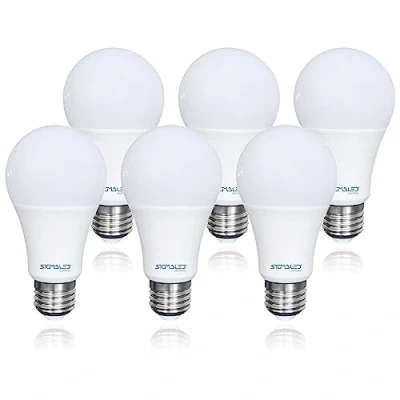 Immagine di Sigmaled lighting Lampadina led E27 12W (equivalente a 90W) 1150 lumen Luce calda 2800K Attacco grande Lampada Bulbo A60 6 PEZZI