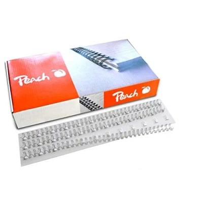 Immagine di Peach Wire Binding Combs, 6mm silver, 3:1&#039;&#039;, 34 loops A4, 100 pcs. PW064 01