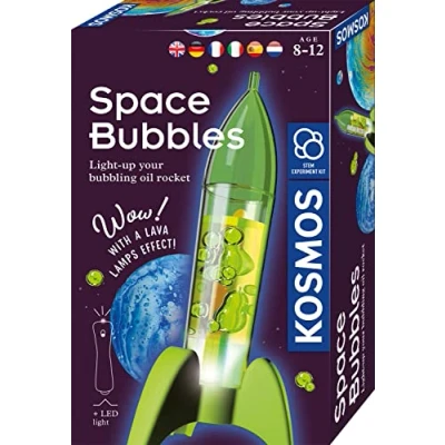 Immagine di KOSMOS 616786 Space Bubbles Mini lampada lava a razzi per bambini con istruzioni multilingue (DE, EN, FR, IT, ES, NL)