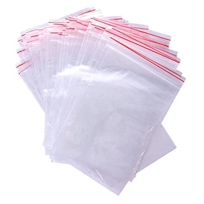 Immagine di Pakomat sacchetti con zip, 100 pezzi, tasche cerniera, chiusura a scatto, pressione, per vari materiali, imballaggio, in polietilene (10 x 15 cm)