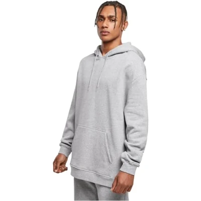 Immagine di Build Your Brand Felpa Basic Oversize con Cappuccio, Grigio, XXXXL Uomo