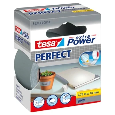 Immagine di tesa PERFECT 56343 00040 03 Nastro in tessuto tesa® extra Power Grigio (L x L A) 2.75 m 38 mm 1 pz.