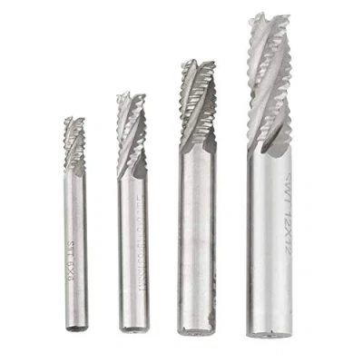 Immagine di Fresa a 4 flauti, pezzi flauti HSS per sgrossatura router CNC M6 / M8 M10 M12
