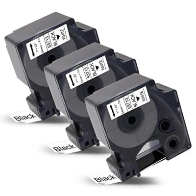 Immagine di 3x Labelwell 24mm x 7m Sostituzione Nastro Etichette Compatibile per Dymo D1 53713 S0720930 Nero su Bianco MobileLabeler Labelwriter 450 Duo LabelManager 450D 500TS Twin Turbo