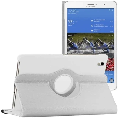 Immagine di ebestStar Cover compatibile con Samsung Galaxy Tab Pro 8.4 SM T320 Custodia Protezione Pelle PU Supporto Rotazione 360, Bianco [Apparecchio: 219 x 128.5 7.2mm, 8.4&#039;&#039;]