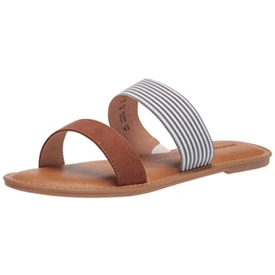 Immagine di Amazon Essentials Sandalo a Due Fasce Donna, Blu Chiaro, 36 EU
