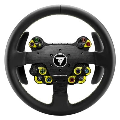 Immagine di THRUSTMASTER EVO Racing 32R pelle Volante rotondo rivestito in con mozzo staccabile, per PC e console