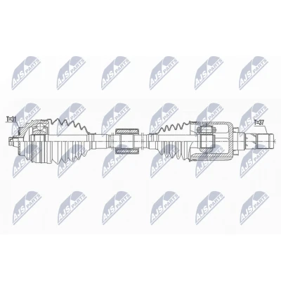 Immagine di NTY NPW BM 170 Albero motore / Semiasse Assale anteriore Sx 505 Cambio manuale a 6 marce
