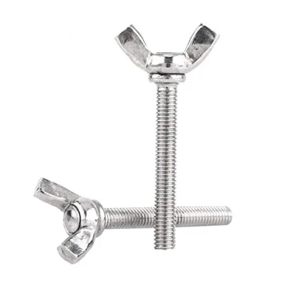 Immagine di 5Pz M5 DIN316 Bulloni in Acciaio a Vite Farfalla Set di Assortimento Inox 304, Filettatura Completa, Finitura Semplice(M5*40mm)