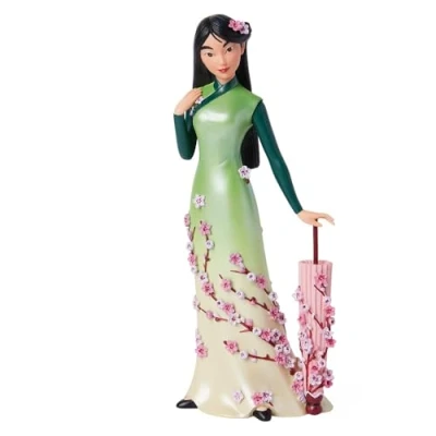 Immagine di Enesco Disney Showcase Statuetta botanica di Mulan appoggiata su un ombrello, 20 cm, multicolore