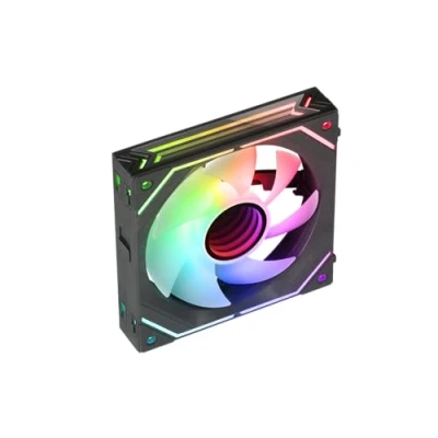 Immagine di MARSGAMING Mars Gaming MF LINKFINITY Nero, Ventola Modulare PWM 120mm, Sistema di Connessione LINKFINITY, Illuminazione Infinity Mirror ARGB 360, Ultra Silenzioso 12dB